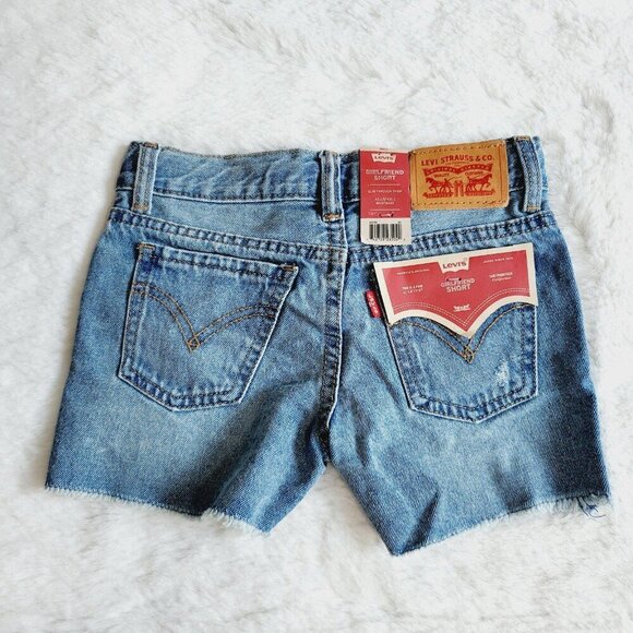 Levi's Girls' Girlfriend Jean Shorts (size: 5) 4KIDN-T - Picture 3 of 7